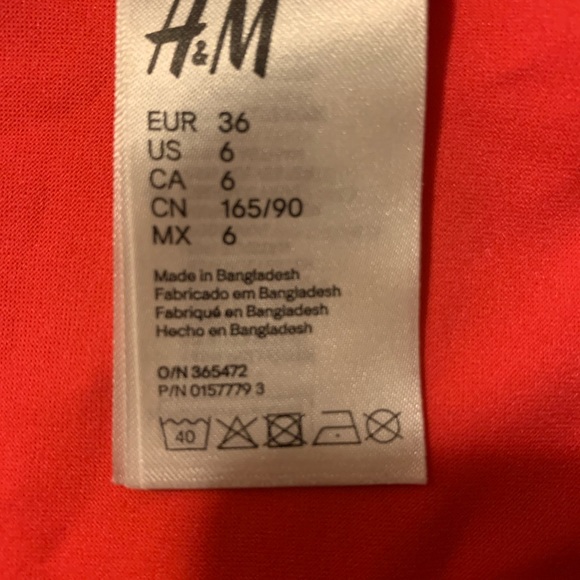 H&M neon pink bikini bottom with tropical floral Size 6 - Picture 4 of 4